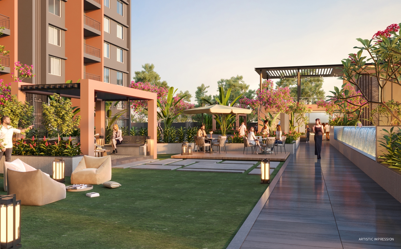 Party Lawn at Sun Apex Residential Project